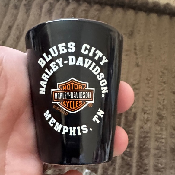 Harley-Davidson Black and Clear Shot Glass Set with Playing Cards (T5) - Picture 9 of 10